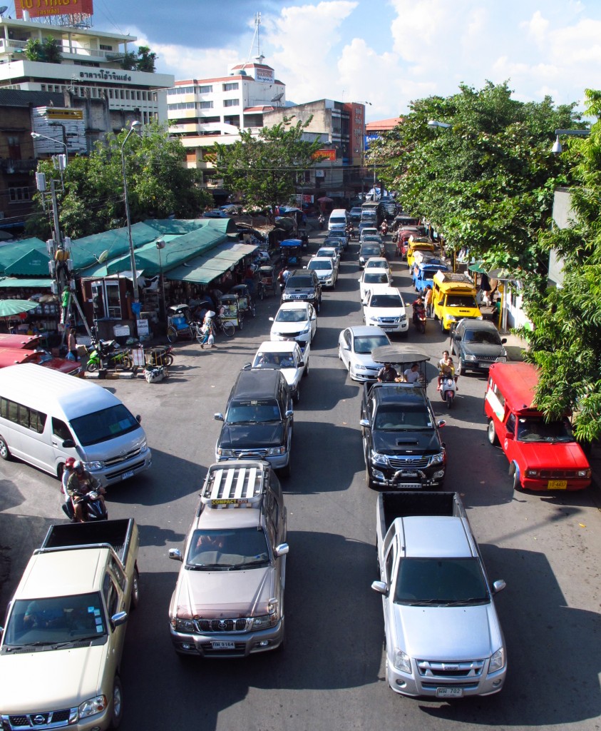 modern city with modern traffic